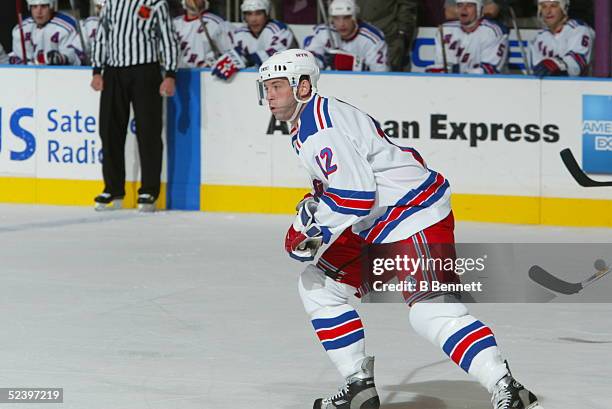 Player Dixon Ward of the New York Rangers.