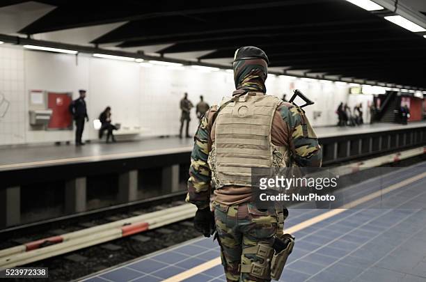 Maelbeek metro station in Brussels, Belgium, on April 25 opened the doors again after the terrorist attacks which took away the life of 31 people and...