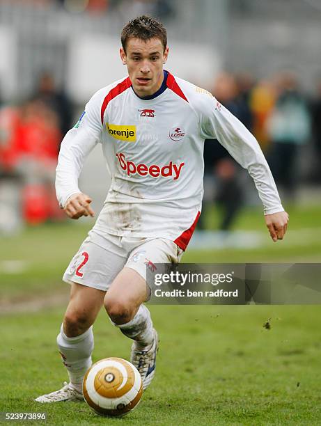 Mathieu Debuchy of Lille during the League Cup match between Lens and Lille at the Stade De La Licorne in Amiens, France.