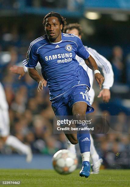 Didier Drogba of Chelsea during the UEFA Champions League Group B match between Chelsea and Schalke 04 at Stamford Bridge, London, UK