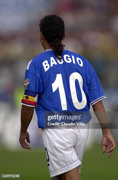 Roberto Baggio of Brescia Calcio during the Italy Cup match played at Brescia.