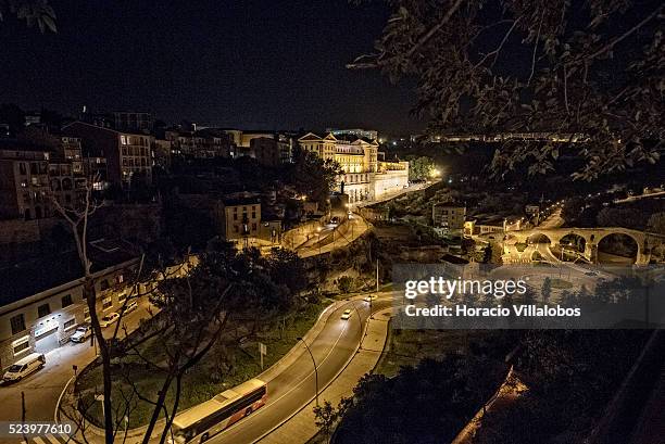 Night view of the Sanctuary of the Cave of Saint Ignatius, in Manresa, Spain, 14 October 2014, created to honor the place where, according to...