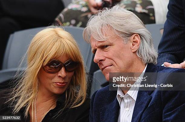 Tennis legend Bjorn Borg and his wife Patricia Ostfeld during the 2008 French Open semi-finals.