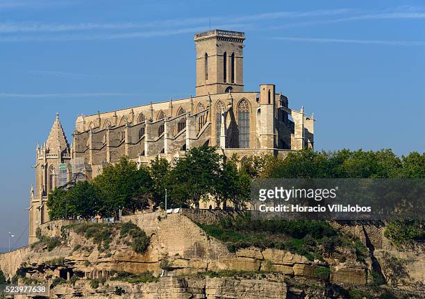 Collegiate Church Basilica of Santa Maria, popularly called La Seu, in Manresa, Spain, 17 October 2014. It is the flagship of the Spaniard Gothic...