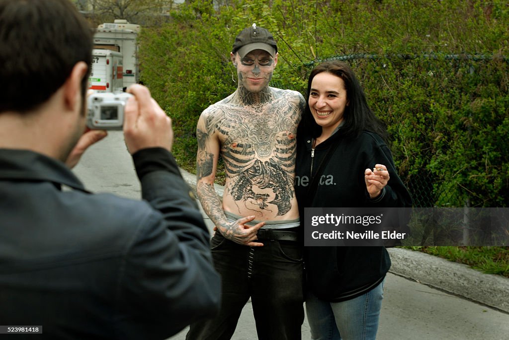 Canada - Society - Body Modification - Man Tattoos Himself as a Zombie