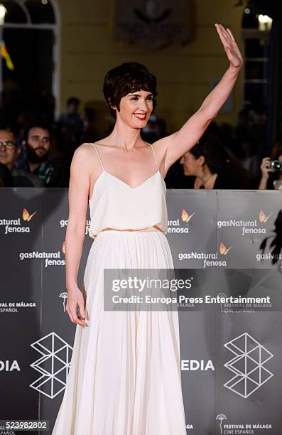 Paz Vega attends the 19th Malaga Spanish Film Festival at Cervantes Theater on April 23, 2016 in Malaga, Spain.