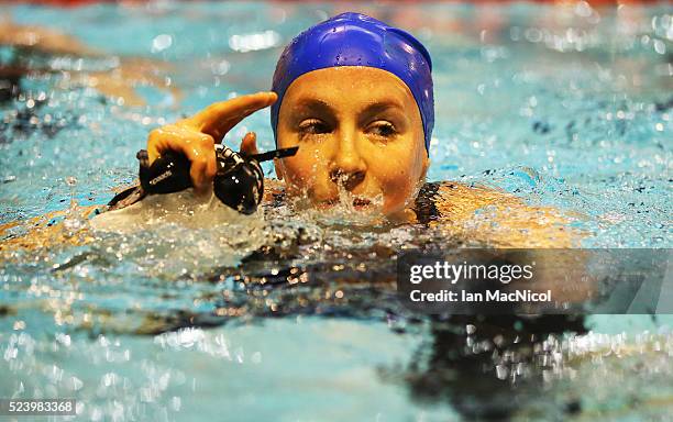 Claire Cashmore of Great Britain competes in the Women's MC 100m Butterfly heats during Day Three of British Para-Swimming International Meet at...