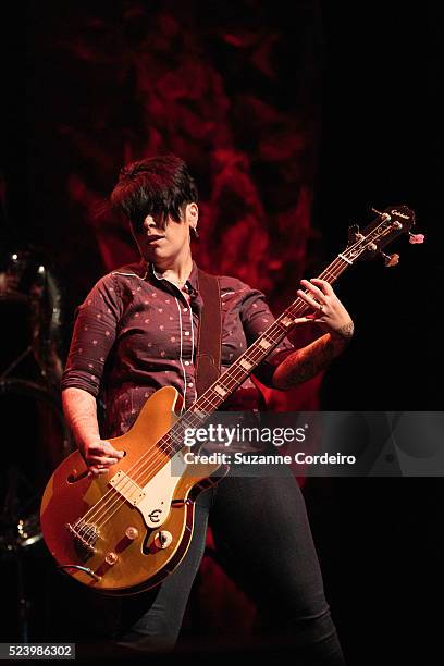 Jenn Alva of Girl in A Coma performs at Austin's ACL Live at the Moody Theater in Austin, Texas.