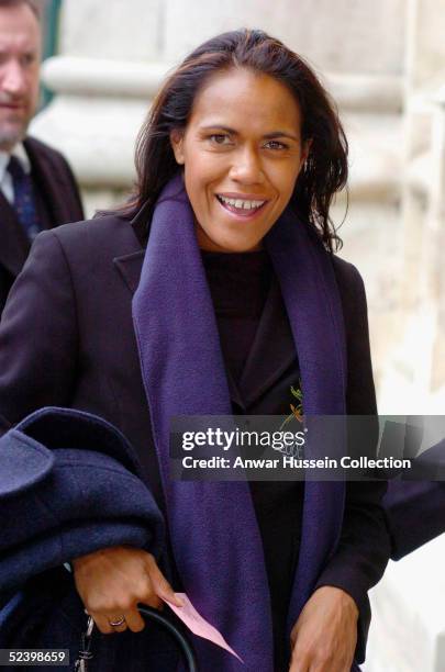 Australian athlete Cathy Freeman arrives for an Observance for Commonwealth Day 2005 service held at Westminster Abbey in central London on March 14,...