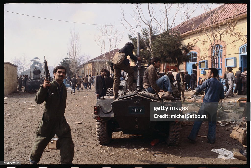 Revolutionaries on Street During February Revolution in Tehran