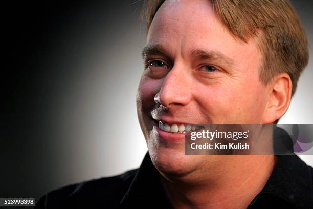 Linus Torvalds, the developer of Linux computer operating system, poses for a portrait.