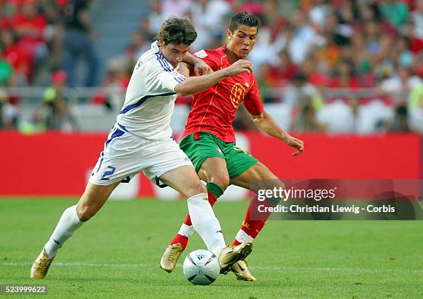 Cristiano Ronaldo and Giourkas Seitaridis.