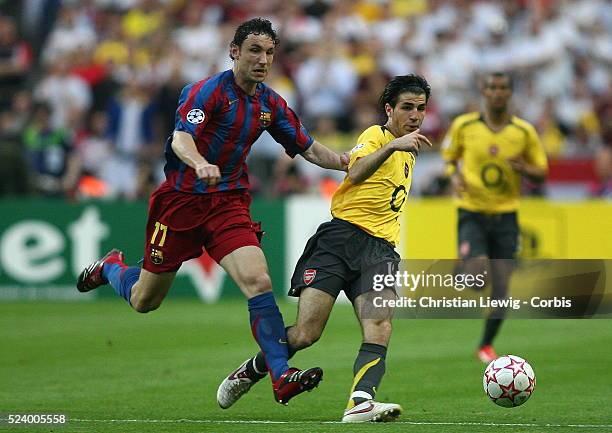 Cesc Fabregas during the UEFA Champions League Final between Barcelona and Arsenal in the Stade de France in St. Denis near Paris. Barcelona won 2-1.