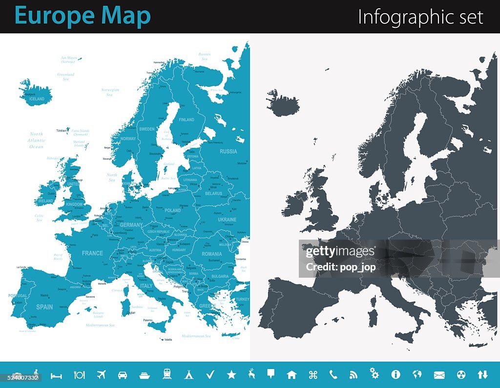 L’Europe carte-infographie ensemble
