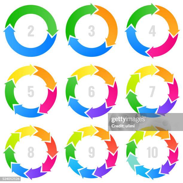 arrows - 5 section stock illustrations
