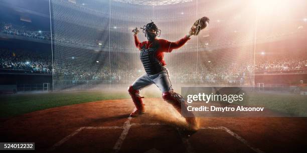 キャッチャーでスタジアム - baseball catcher ストックフォトと画像