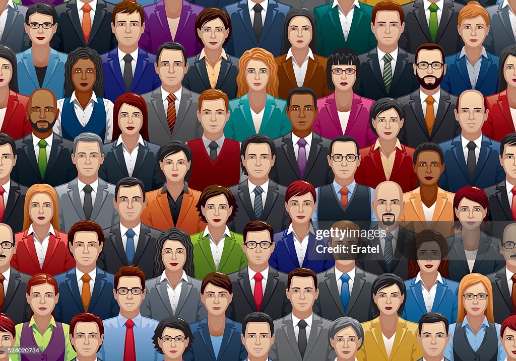 Seamless Business People Crowd