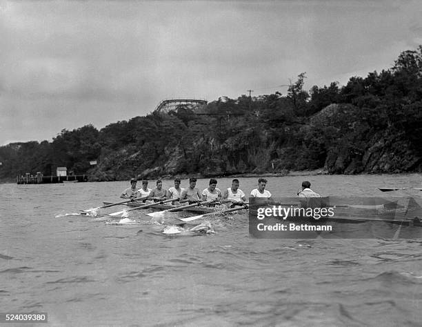 Here are the Senior Varsity Oarsmen of the University of Washington , who have come out of the West to match their blades against the country's best...
