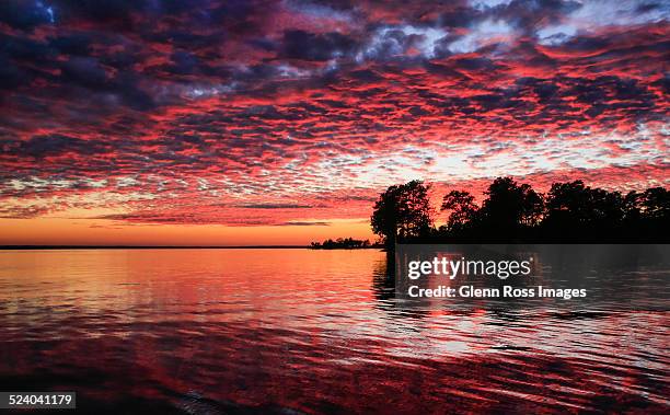 lake murray afterglow - columbia stock-fotos und bilder