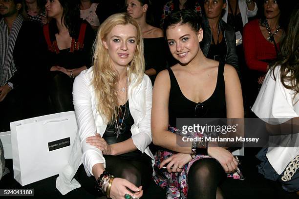 Gracie Otto, and April Rose Pengilly attend the 'Michael Lo Sordo' Spring/Summer 2009/2010 collection during Day 5 of Rosemount Australian Fashion...