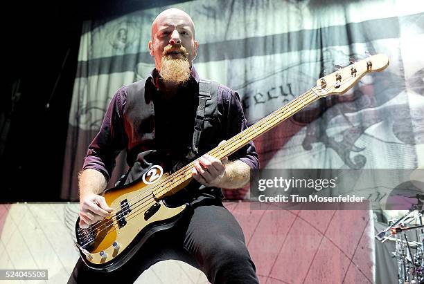 Shawn Economaki of Stone Sour performs as part of the "Rockstar Energy Uproar Festival" at the Sleep Train Amphitheatre in Wheatland, California