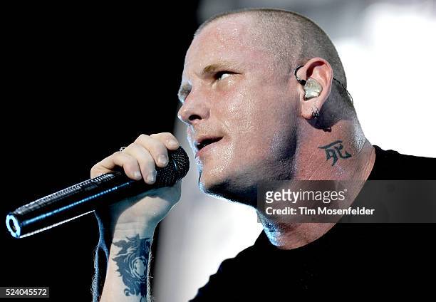 Corey Taylor of Stone Sour performs as part of the "Rockstar Energy Uproar Festival" at the Sleep Train Amphitheatre in Wheatland, California