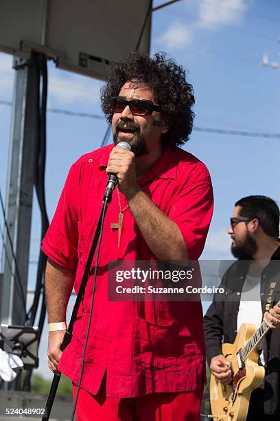 Alex Marrero of BROWN SABBATH performs at Pachanga Latino Music Festival at Fiesta Gardens in Austin on May 10, 2014