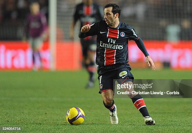 Ludovic Giuly during the French Ligue 1 soccer match between Paris Saint Germain and Valenciennes FC.