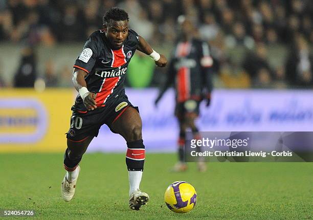 Stephane Sessegnon during the French Ligue 1 soccer match between Paris Saint Germain and Valenciennes FC.