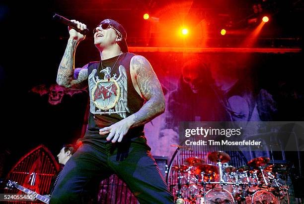 Shadows of Avenged Sevenfold performs as part of the "Rockstar Energy Uproar Festival" at the Sleep Train Amphitheatre in Wheatland, California