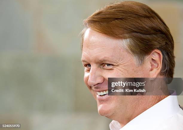 Ebay CEO John Donahoe, laughs during a press interview at the PayPal Innovate 2010 developer conference.
