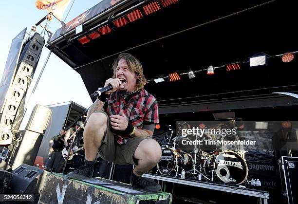 Chad Gray of Hellyeah performs as part of the "Rockstar Energy Uproar Festival" at the Sleep Train Amphitheatre in Wheatland, California