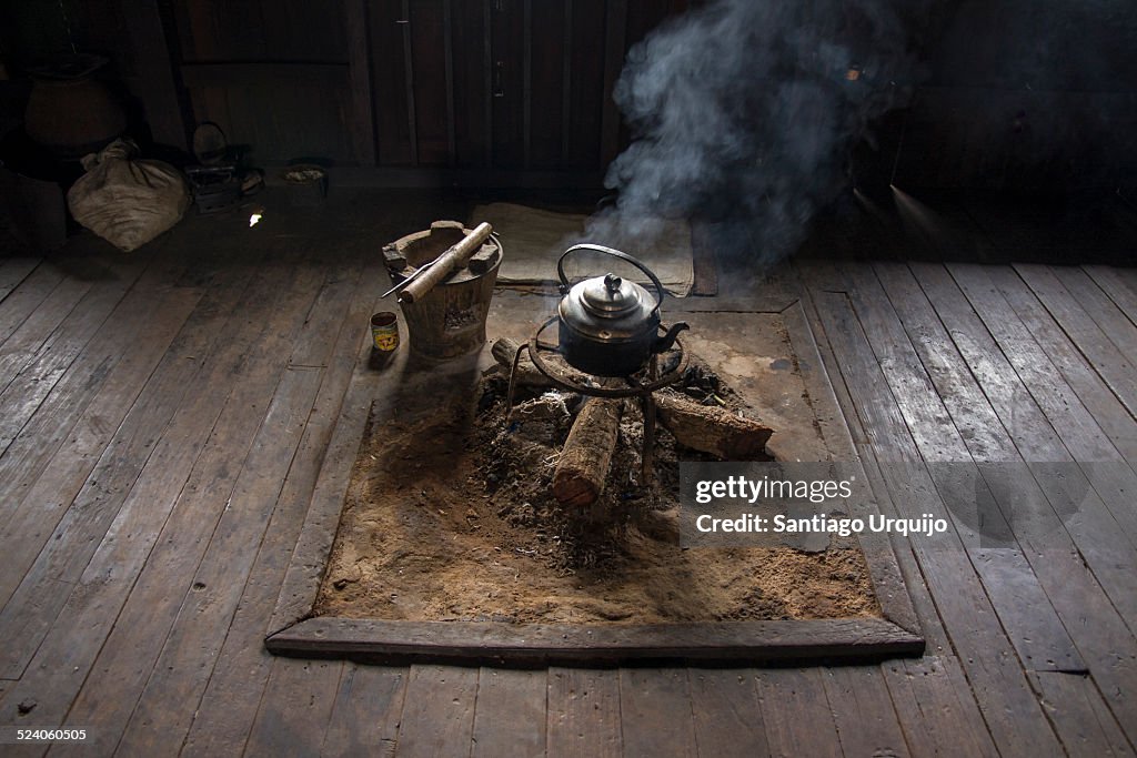 Making tea on firewood