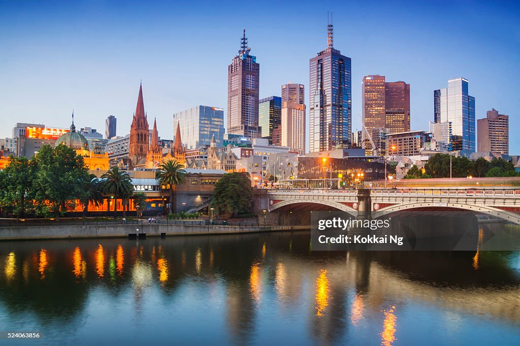 Melbourne at dusk