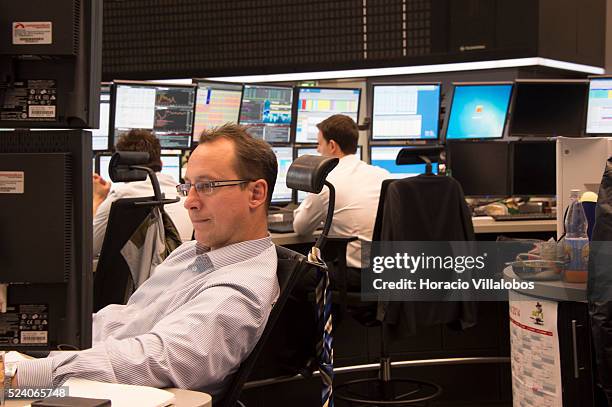 Floor trading at German Stock Exchange in Frankfurt, Germany, 08 May 2014, on the day of the monthly board meeting and press conference by European...