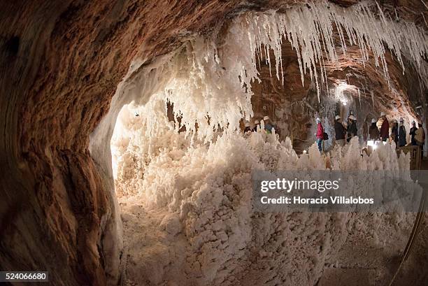 Interior of one of the galleries in Salt Mountain in Cardona, Spain, 16 October 2014, a unique place in the world, where rock salt has been exploited...