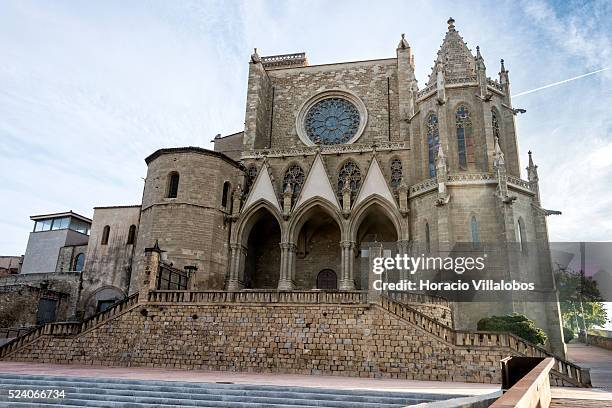 Collegiate Church Basilica of Santa Maria, popularly called La Seu, in Manresa, Spain, 16 October 2014. It is the flagship of the Spaniard Gothic...