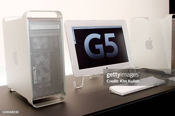 The new Apple Power Mac G5 personal computer, on display at the Apple World Wide Developers Conference. Apple CEO Steve Jobs says the new G5,...