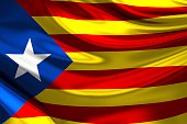 Catalan Independentist blue estelada flag.