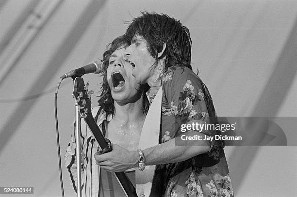 Mick Jagger and Keith Richards of The Rolling Stones