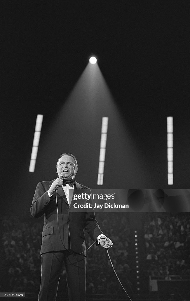Frank Sinatra Singing in Spotlight