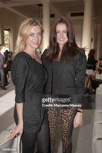 Model April Rose Pengilly and Gracie Otto attend the Camilla and Marc Spring/Summer 2010 runway show during Rosemount Australian Fashion Week.