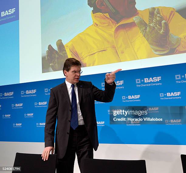 Dr. Hans-Ulrich Engel, Chief Financial Officer of BASF, at the Annual Press Conference in Ludwigshafen, Germany, 25 February 2014. BASF, the world's...