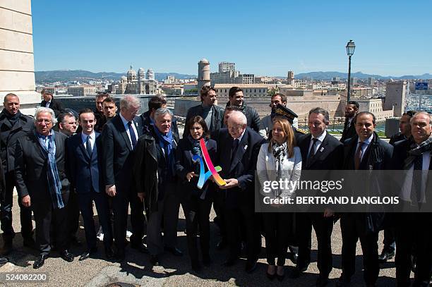 Mayor of Paris Anne Hidalgo , Mayor of Marseille Jean-Claude Gaudin , French Junior Sports Minister Thierry Braillard and Chairman of World Rugby...