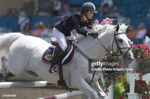 Gabriella Salick, on Sandstone Laurin, competes in the 2004 Bayer/USET Festival of Champions, Presented by State Line Tack at the Del Mar Fair...