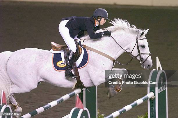Gabriella Salick, on Sandstone Laurin, competes in the 2004 Bayer/USET Festival of Champions, Presented by State Line Tack at the Del Mar Fair...