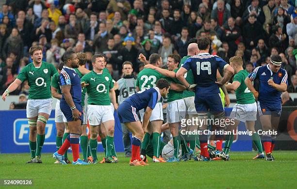 Ireland's Joy during the Six Nations rugby union match between France and Ireland on March 15, 2014 at the Stade de France in Saint-Denis, north of...