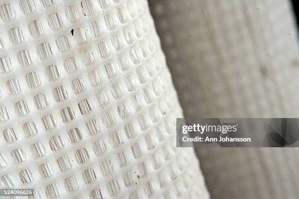 Membrane holding fibers stands on display at the Microfiltration System facility which is part of the Groundwater Replenishing System in Orange...