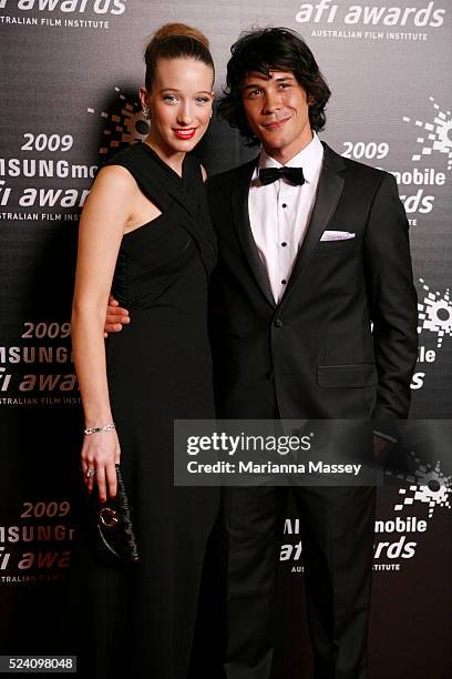 "Dec 12, 2009 - Melbourne, Victoria, Australia - Actress Sophie Lowe and Bobby Morely arrive for the 2009 Samsung Mobile AFI Awards at the Regent...