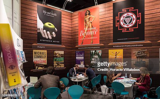 Hachette Group USA stand in Hall 6 of the 67th Frankfurt Book Fair, in Frankfurt, Germany, 16 October 2015. With over 7,000 exhibitors from about 100...
